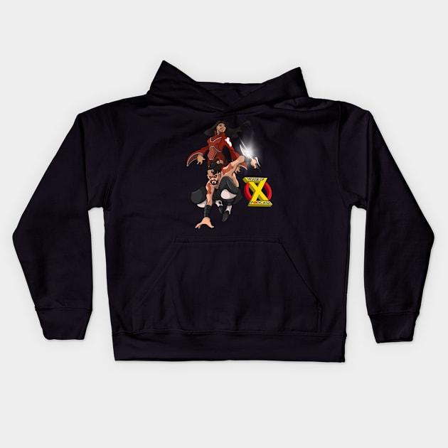 House of X Podcast Hosts by Matthew Harrison Kids Hoodie by Warpath_Dylan